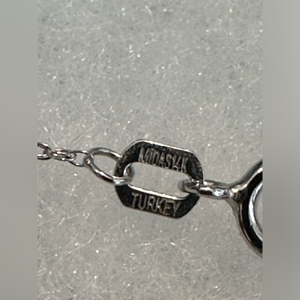ZALES 14K white gold Aquamarine necklace - Picture 8 of 9